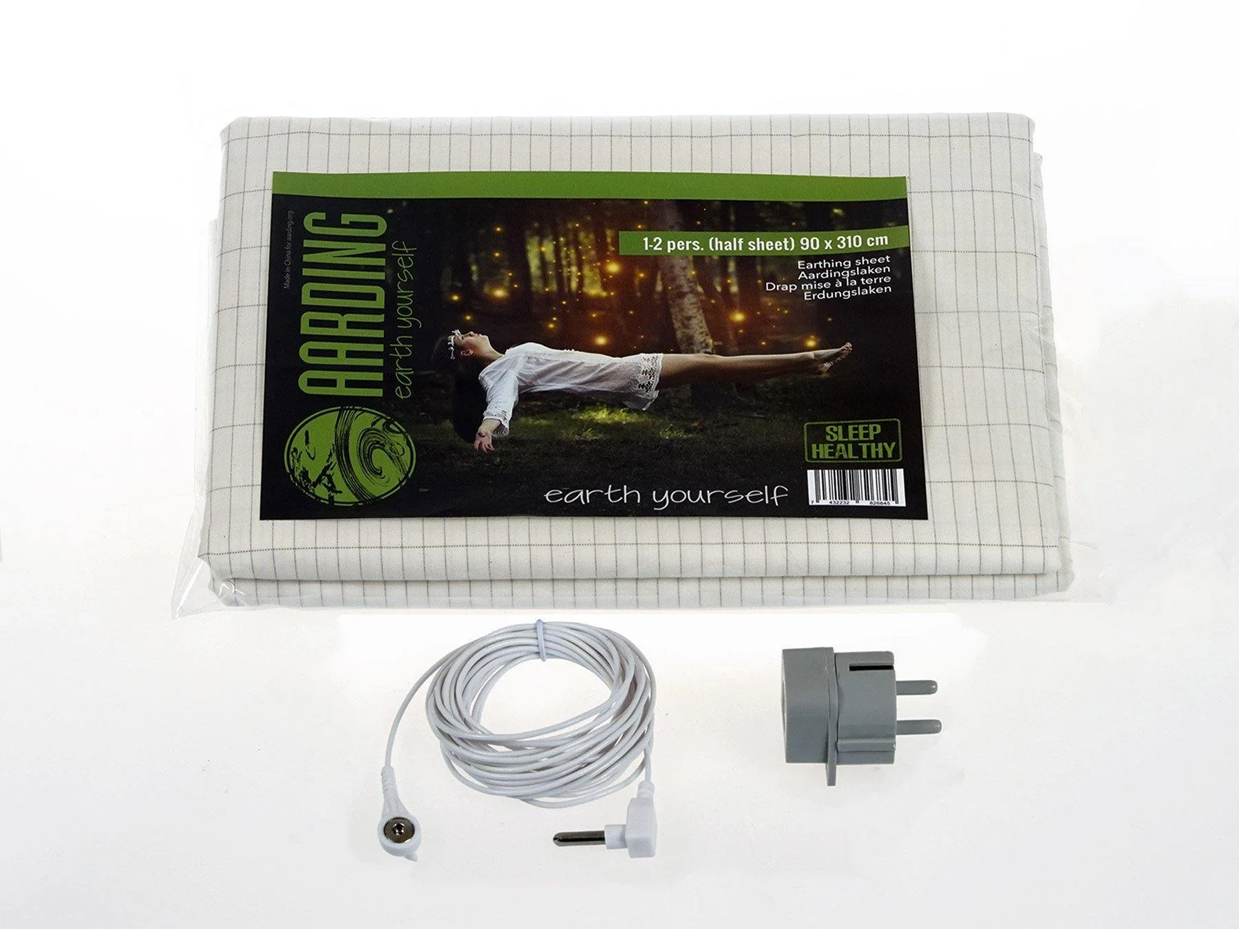 Set 2 Grounding Half (Flat) Sheet + 2 Pillow Cases (incl. cables and adapters) - Image 2